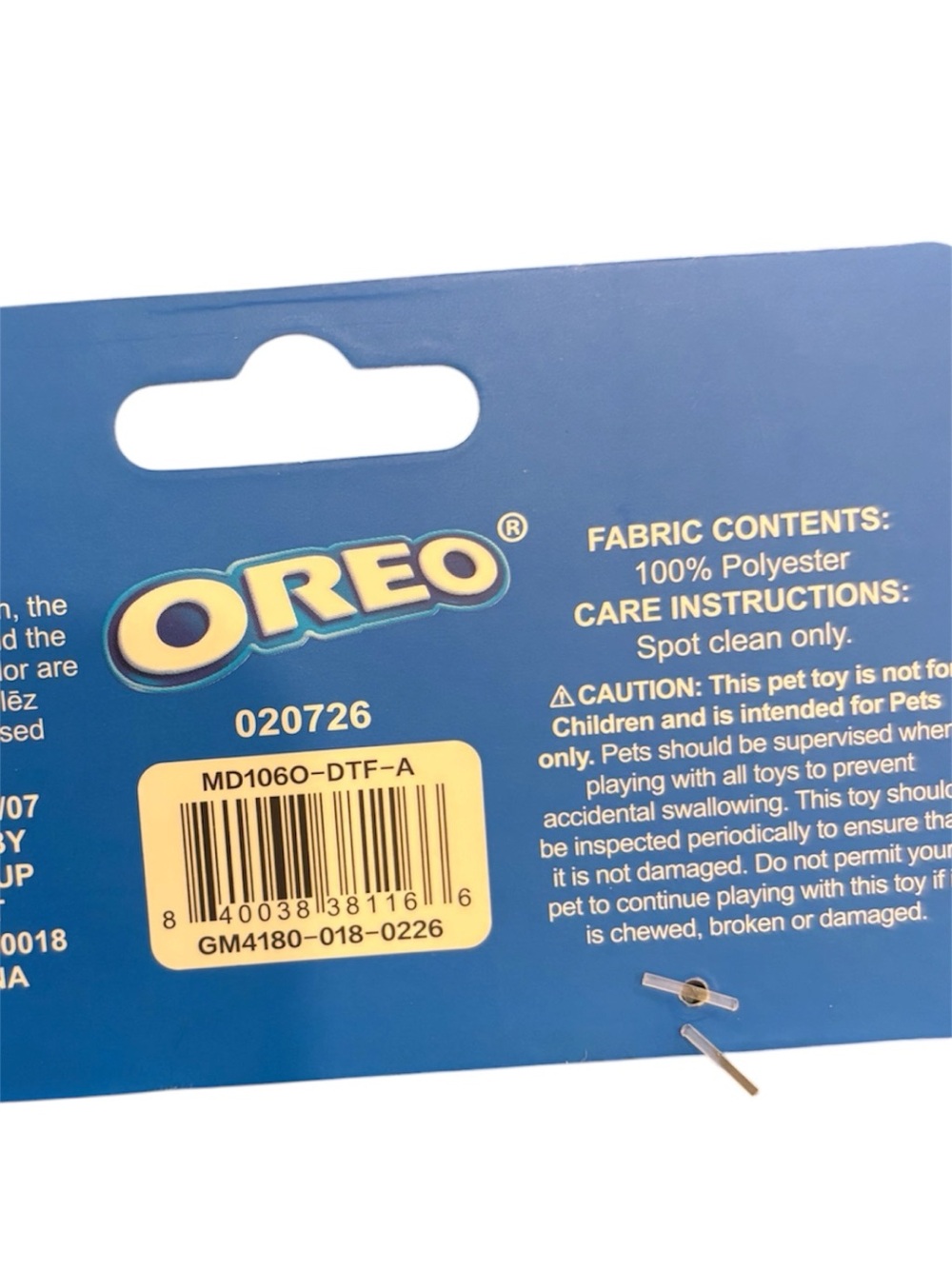 Oreo Plush Cat Toys - Black & White Cookie + Blue & White Milk Plush Set - Picture 4 of 4
